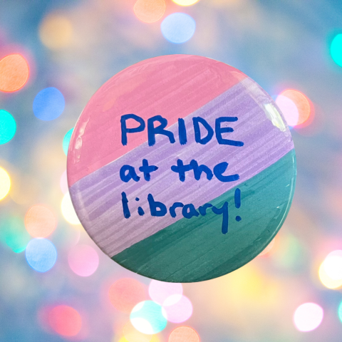pride at the library pin