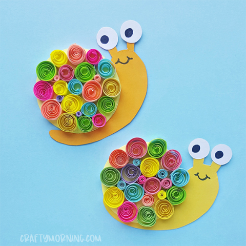 Quilled Paper Snail_Credit CraftyMorning.com