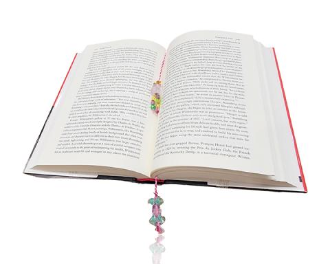 beaded bookmark in book