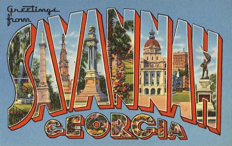 Savannah Georgia postcard