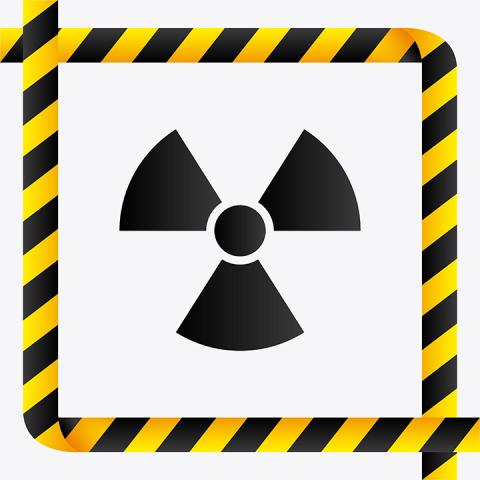 radioactive warning symbol