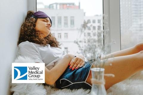 teenage girl suffering from period pain