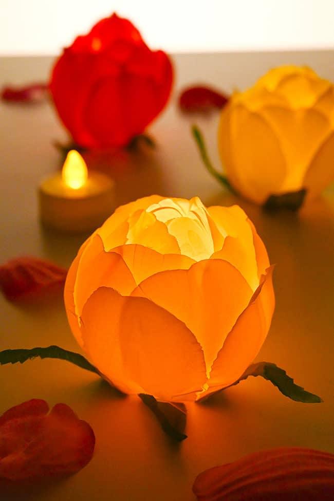 Take and Make Flower Tealight craft image