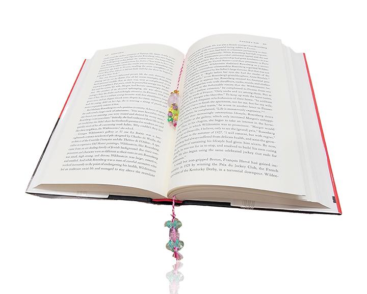 beaded bookmark in book