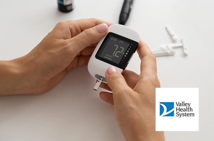 person checking glucose levels